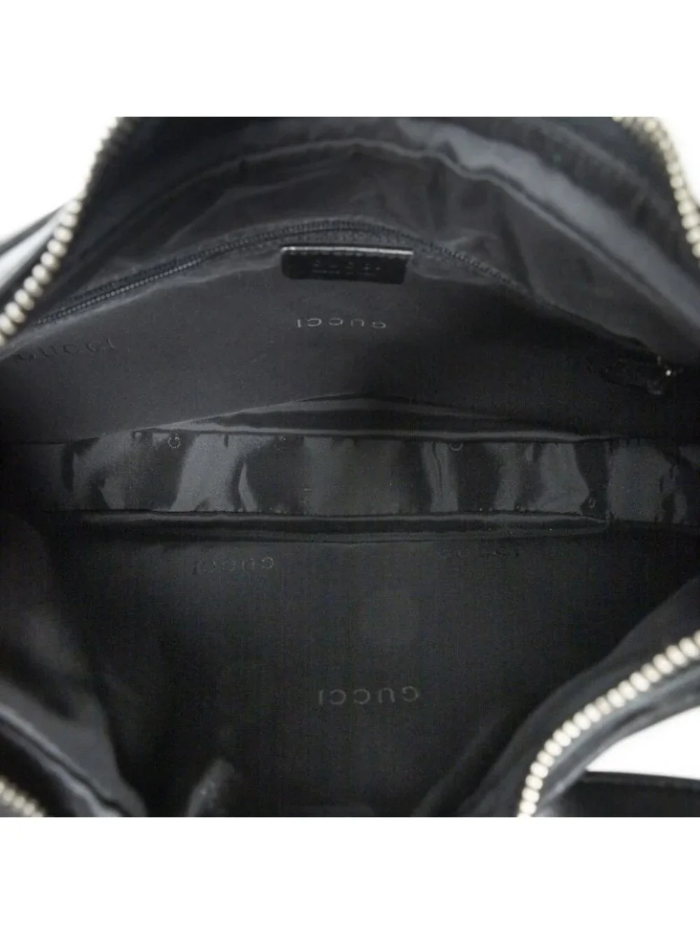 Gucci Zip Hobo Black Calfskin Leather